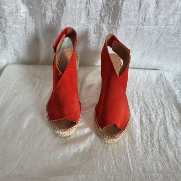 Maypol - Red  Leather Espadrilles  Shoes NWOT Women’s Sz 8 - Picture 4 of 14